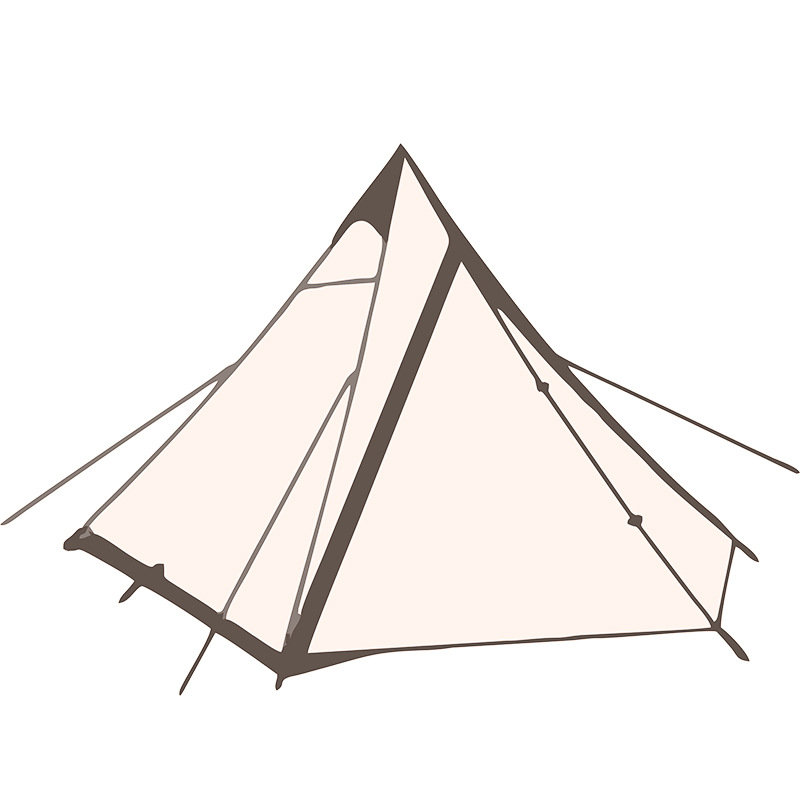 Kevyt intialainen retkeily sateenpitävä pyramiditeltta